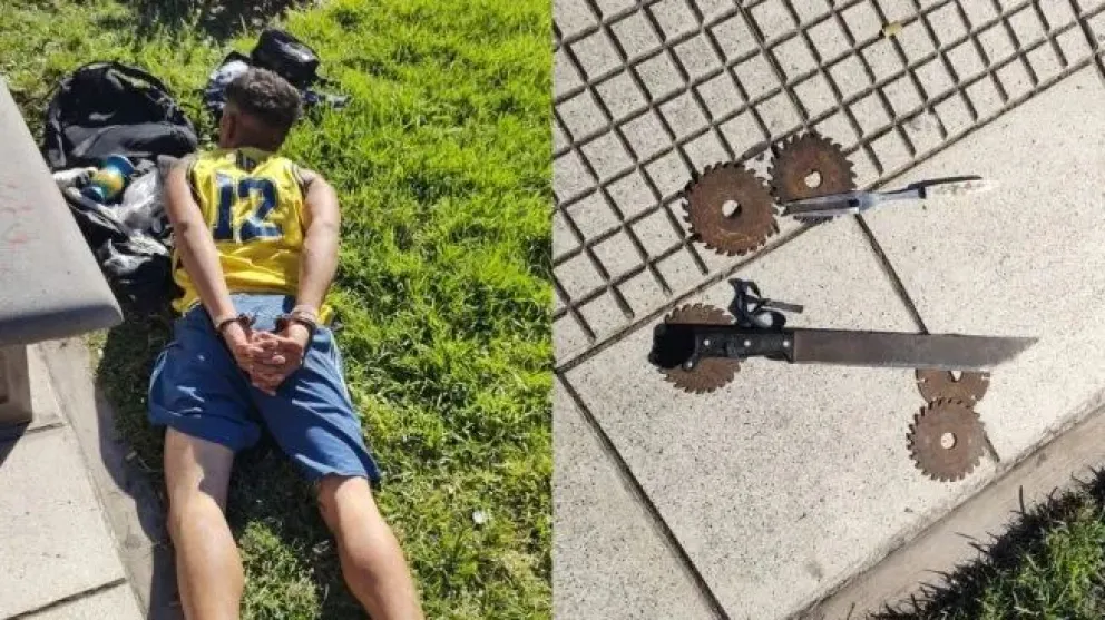 "Soy Dios y voy a matar al presidente": detuvieron a un hombre por ingresar a la Casa Rosada armado con un machete