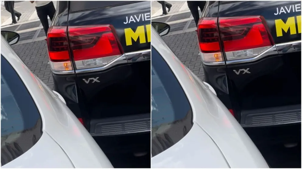 |URGENTE| El auto en el que viajaba Karina Milei chocó en pleno centro salteño