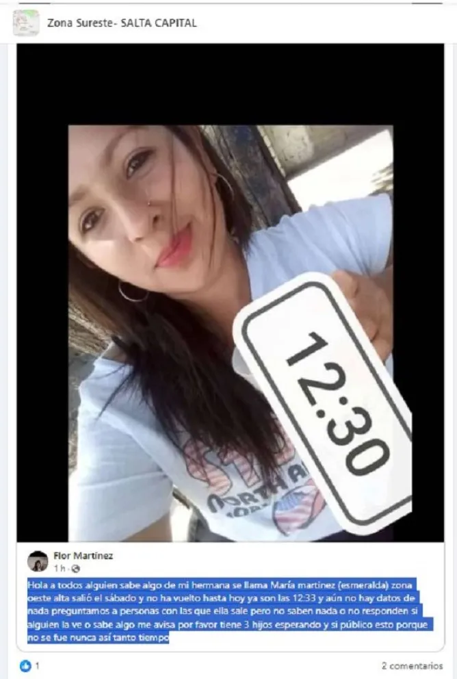 Buscan a una salte&ntilde;a desaparecida 