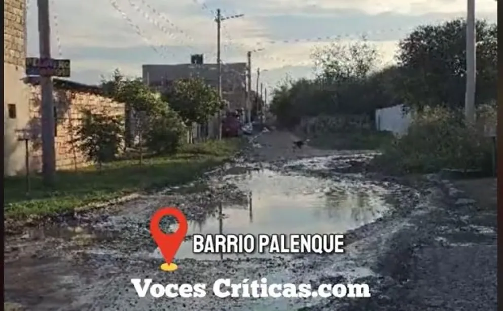 Vecinos del Barrio Palenque indignados por la precaria situación de las calles y la creciente inseguridad