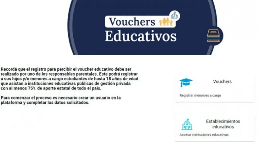 voucher educativos inscripción escuelas privadas
