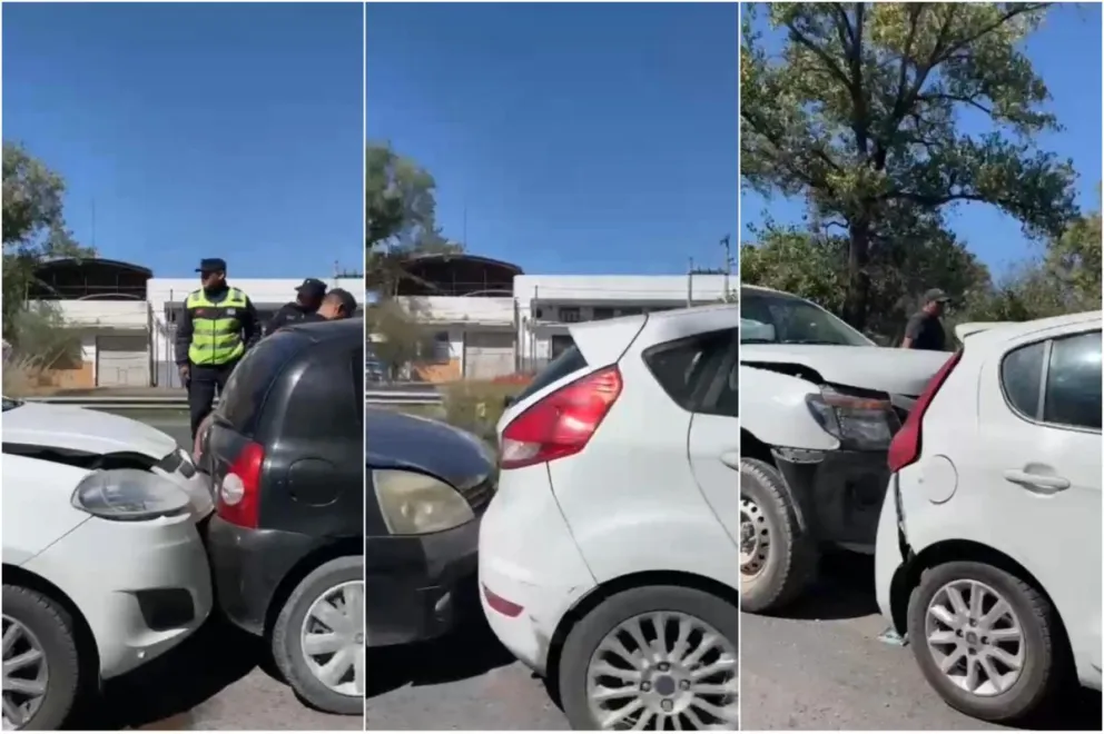 Brutal choque en cadena en Avenida Tavella: al menos cuatro vehículos involucrados