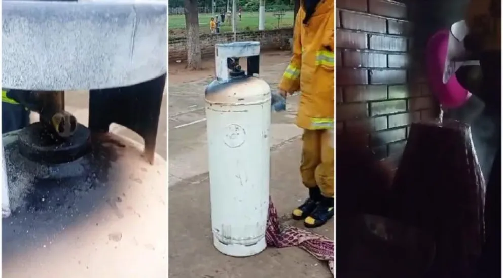 Alarma en una escuela salteña: se prendió fuego una garrafa y una mujer terminó herida 