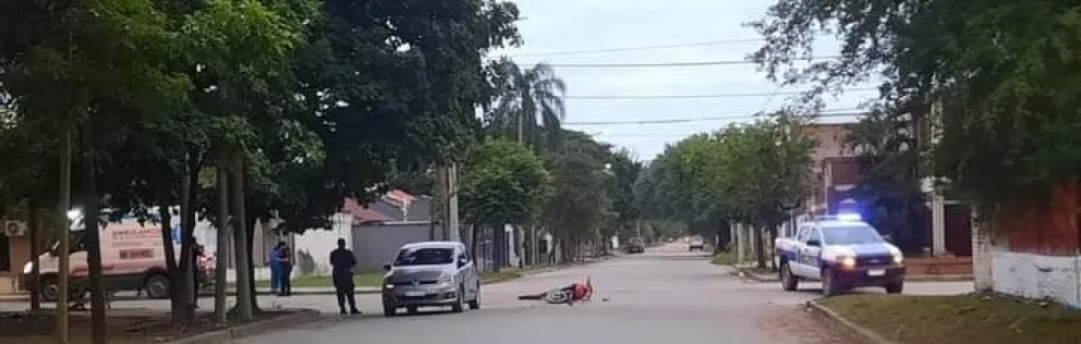 Motociclista sufrió múltiples heridas a causa de un violento accidente en Orán 