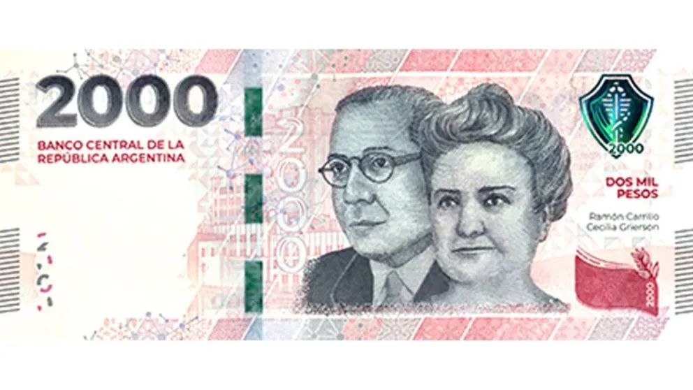 Por este billete de 2 mil pesos argentinos, mirá la cantidad de dinero que pagan 