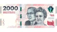 Por este billete de 2 mil pesos argentinos, mirá la cantidad de dinero que pagan 