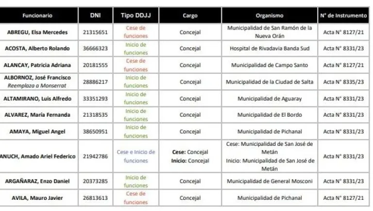 declaraci&oacute;n jurada funcionarios y concejales salte&ntilde;os