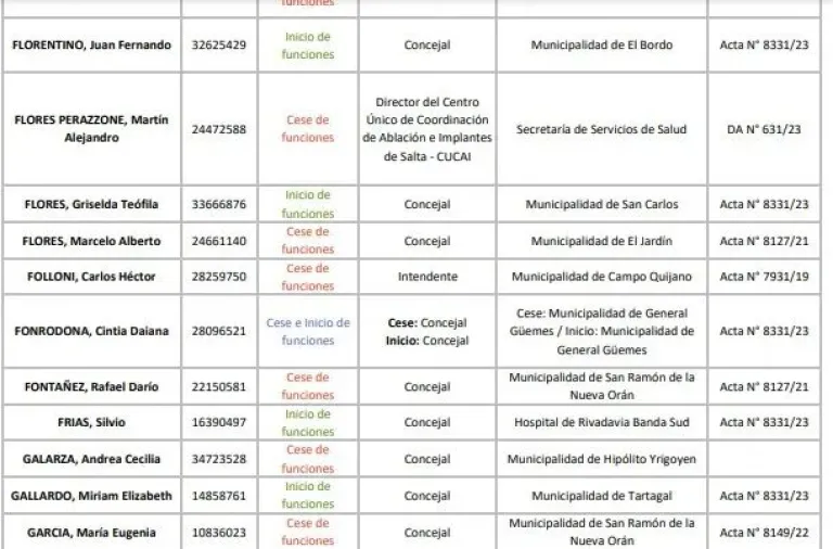delcraci&oacute;n jurada funcionarios y concejales bolet&iacute;n oficial