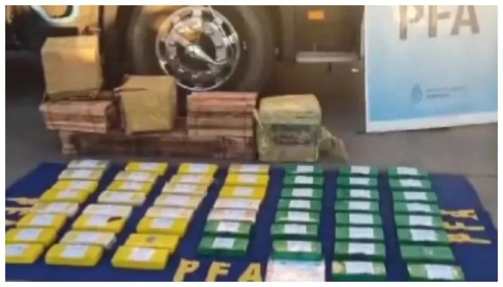 Golpe al narcotráfico: incautaron 63 kg de cocaína con la marca el “Delfín” 