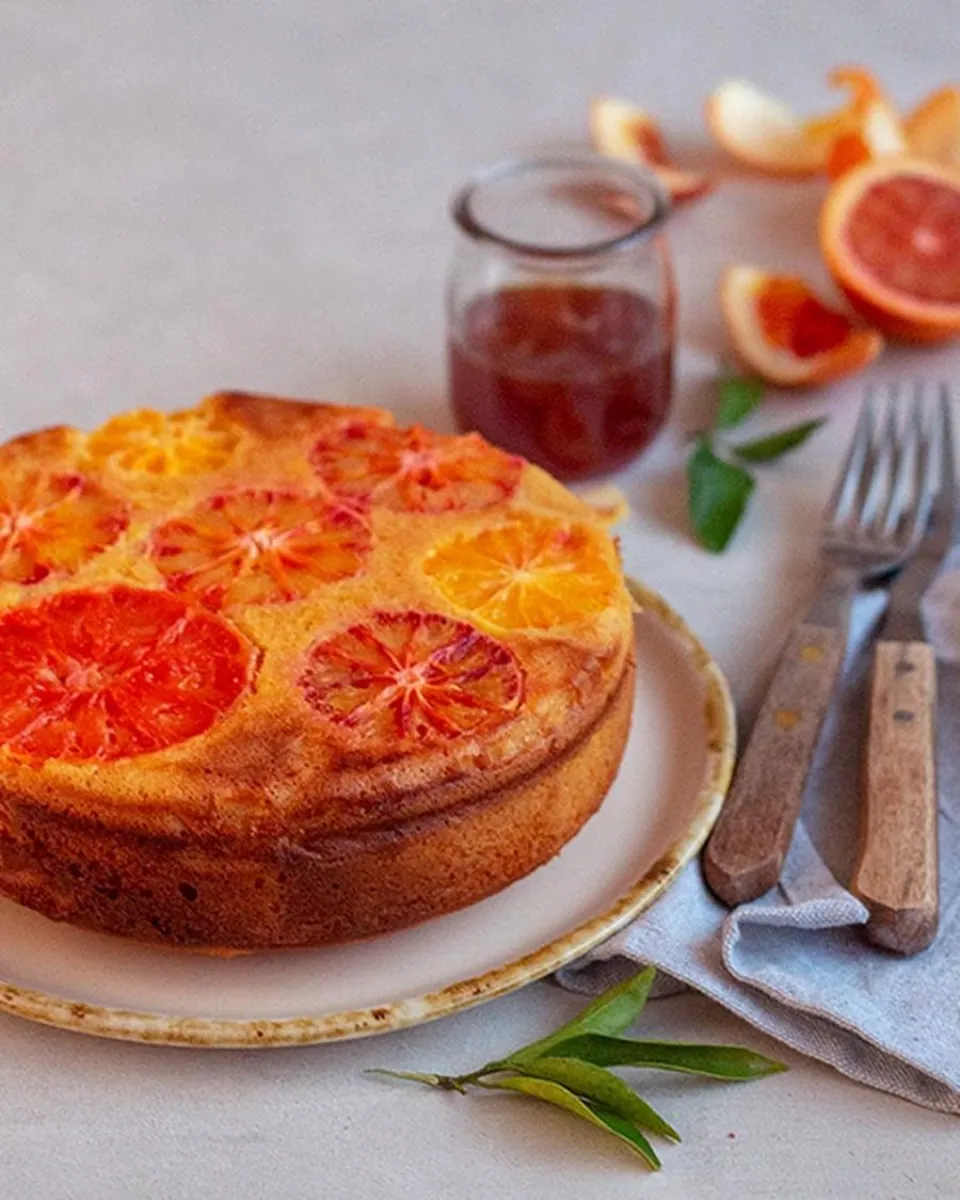 torta de polenta y naranja-receta