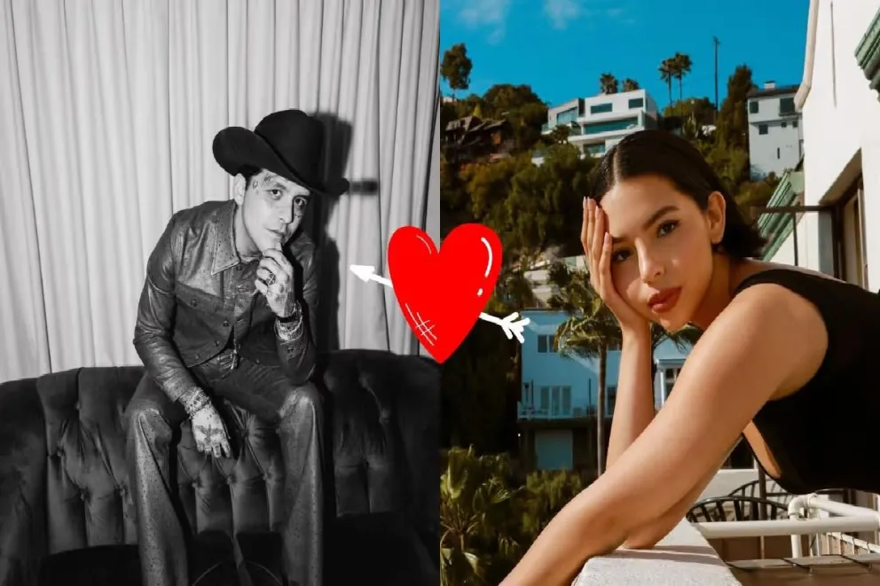 Christian Nodal y Ángela Aguilar sellan su amor con romántico beso en pleno concierto 