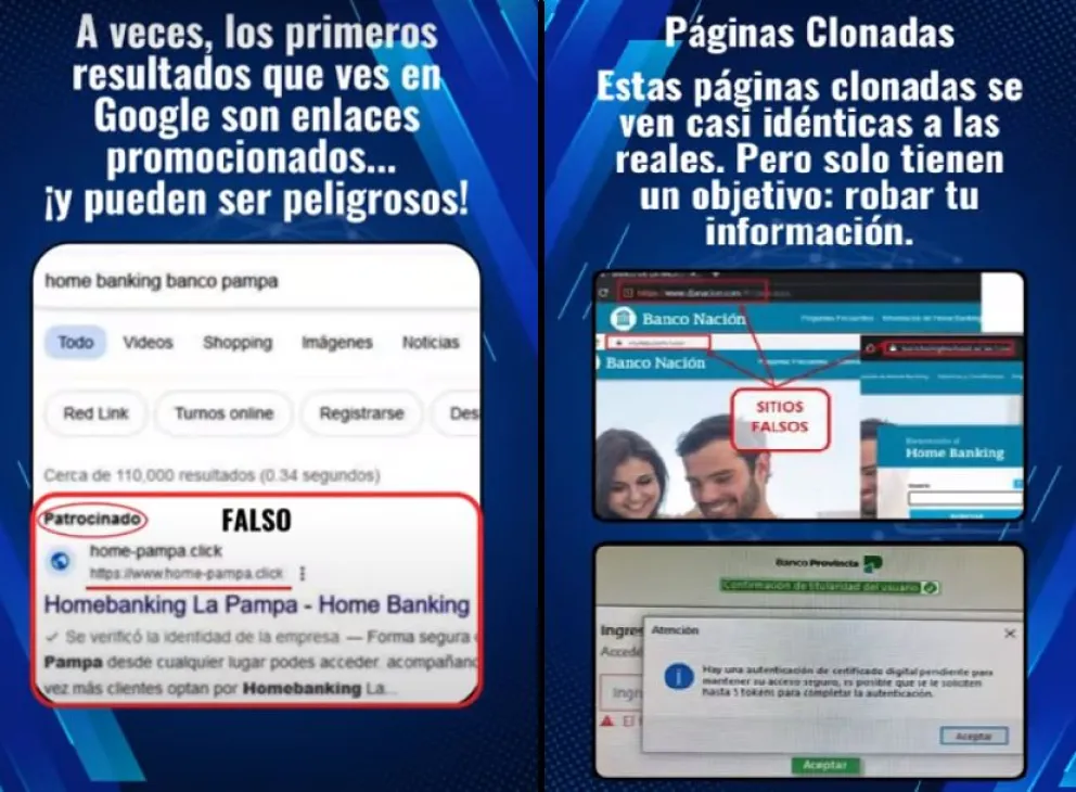 estafa en salta paginas clonadas 