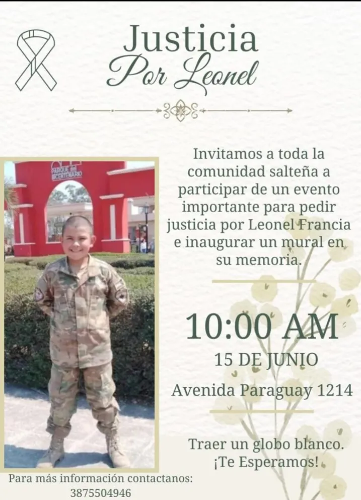 Mural en memoria de Leonel Francia 