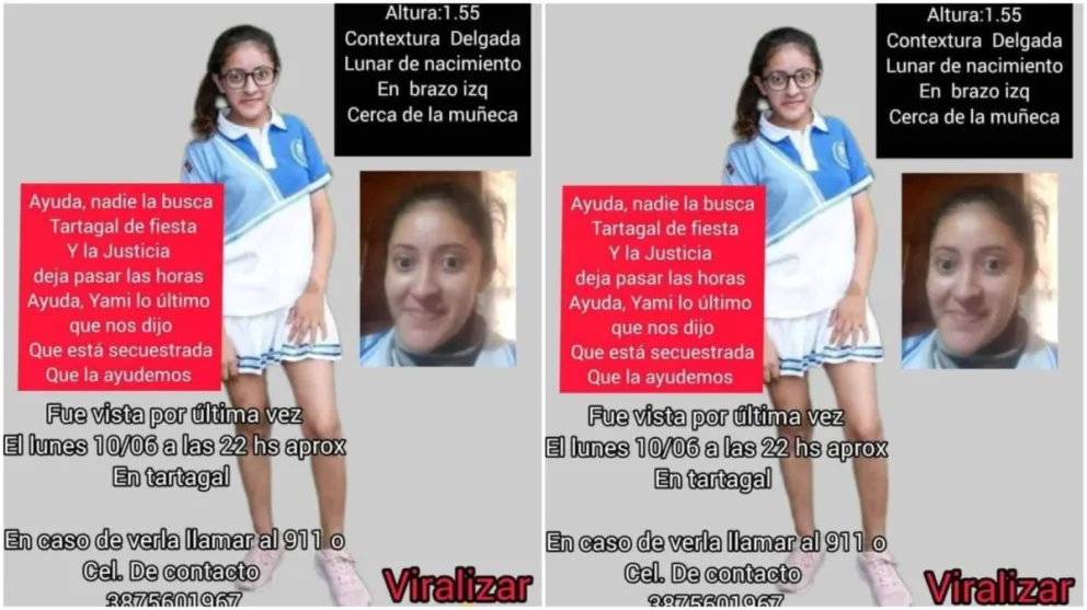 Buscan desesperadamente a una adolescente desaparecida en Tartagal