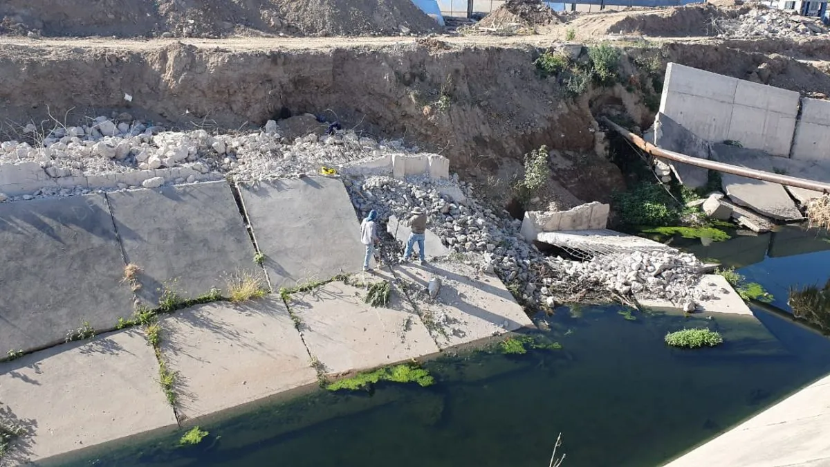 Da&ntilde;os Derrumbe Canal Yrigoyen