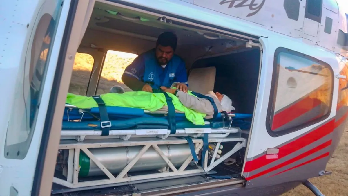 Accidentado en el cerro