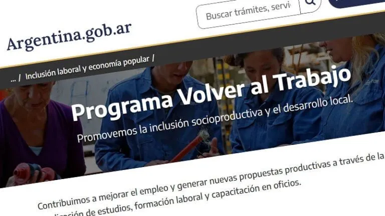 Programa Volver al Trabajo Gobierno Nacional