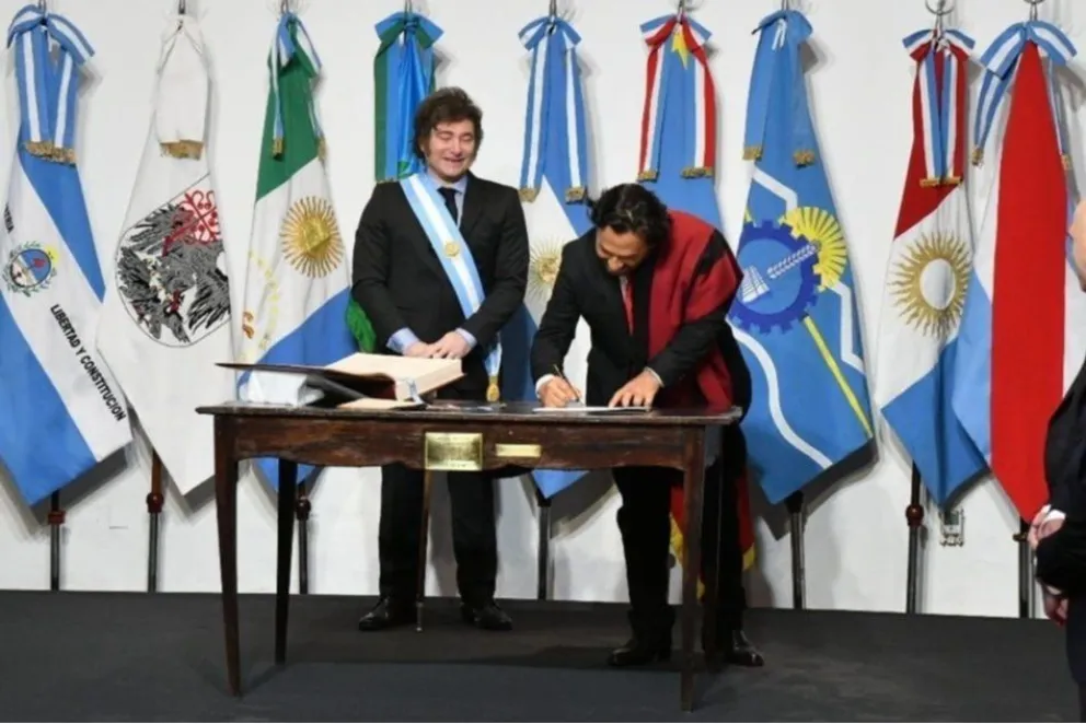 Gustavo S&aacute;enz Pacto de Mayo Javier Milei