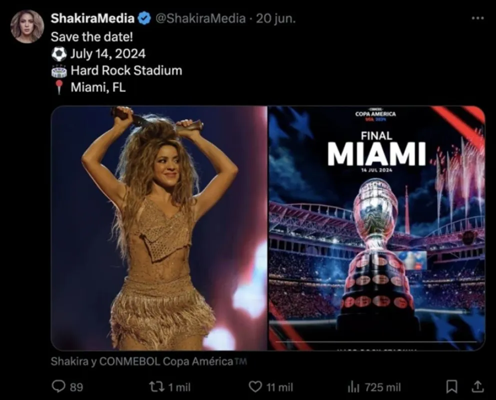 Copa Am&eacute;rica-Shakira