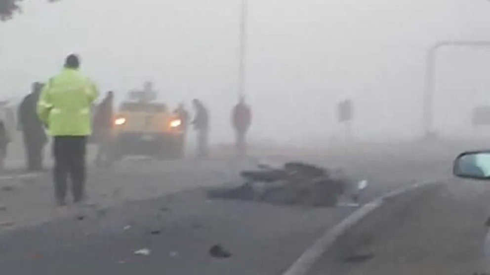 Accidente moto niebla