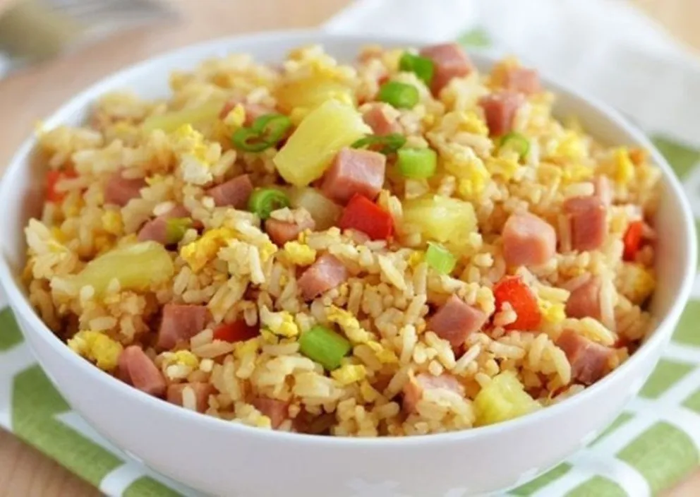 receta-arroz con jam&oacute;n y vegetales