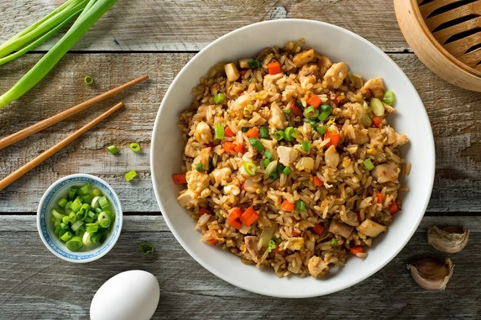receta-arroz con jam&oacute;n y vegetales