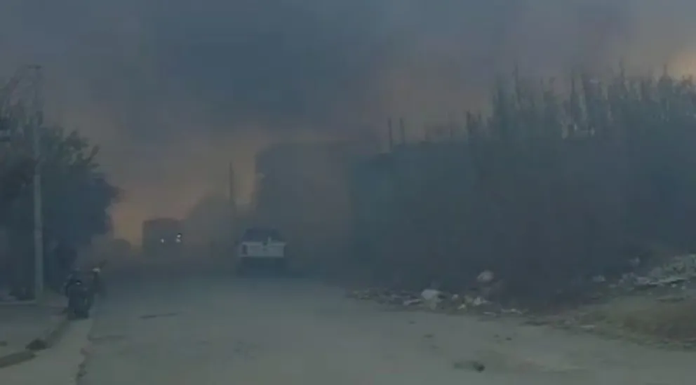 Feroz incendio en zona sudeste: las llamas se propagaron rápidamente