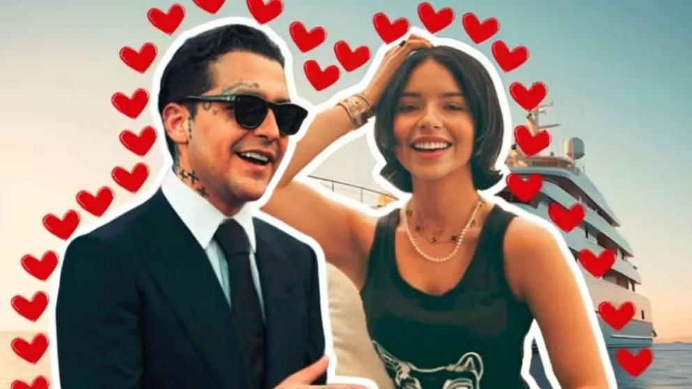 Visiblemente molesto: fue la reacción de Christian Nodal cuando le preguntaron por Cazzu estando con Ángela