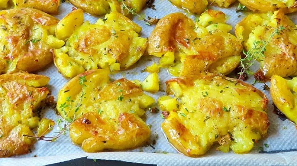 receta - papas aplastadas