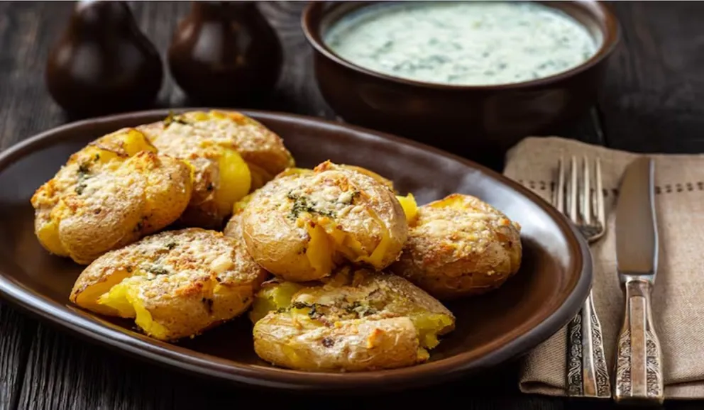 Descubrí esta deliciosa receta para acompañar tus comidas: papas aplastadas crujientes y perfectas