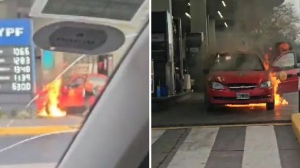 |URGENTE| Terror en el Colegio Nacional: un auto se prendió fuego en las inmediaciones de la escuela 