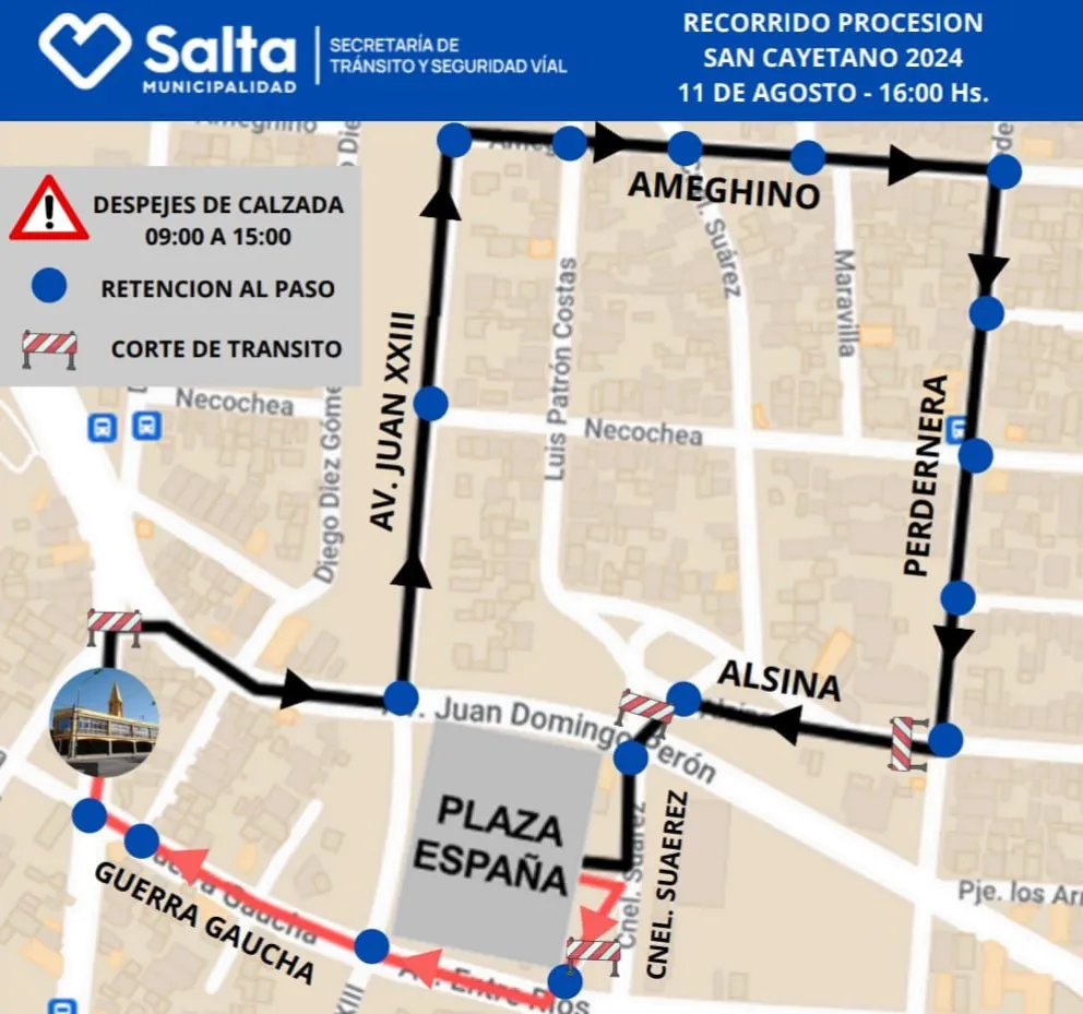 Procesi&oacute;n en honor a San Cayetano 