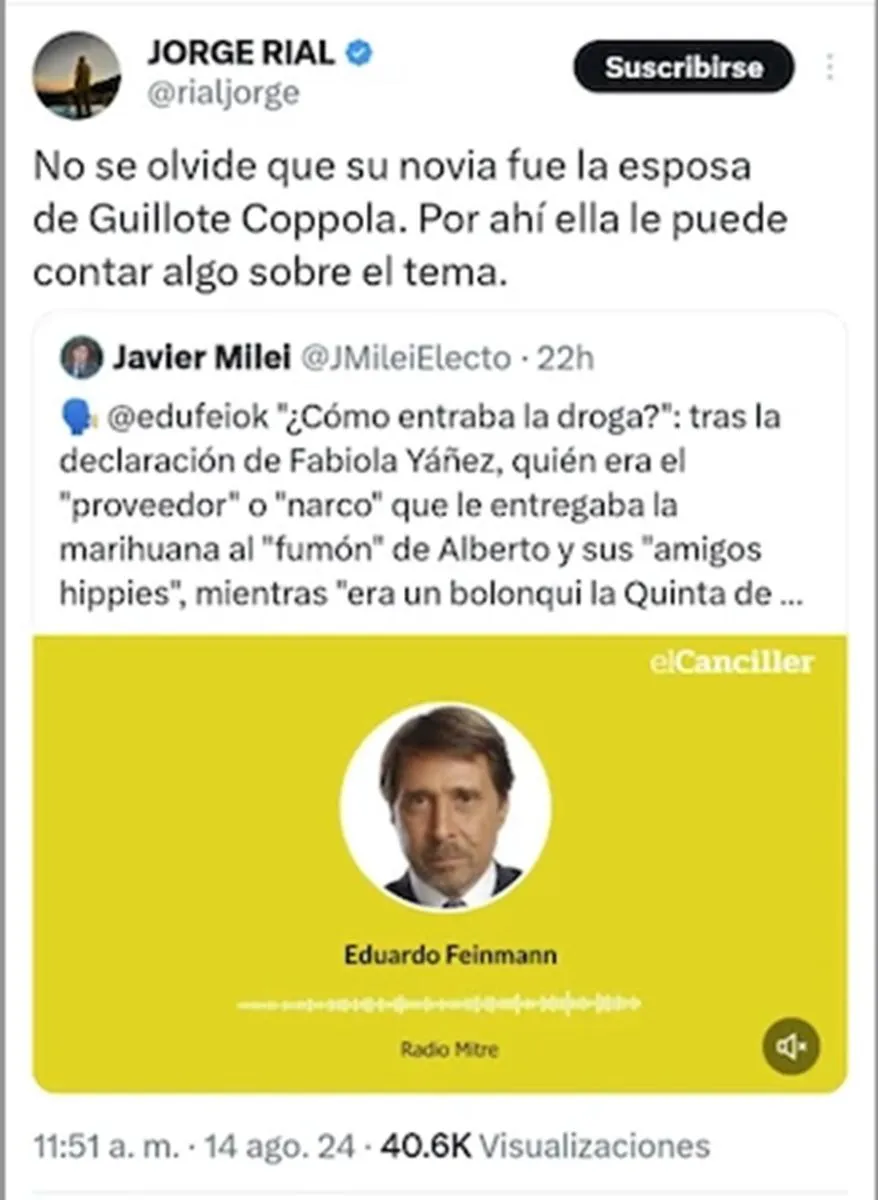 Javier Milei - Yuyito Gonz&aacute;lez - Jorge Rial