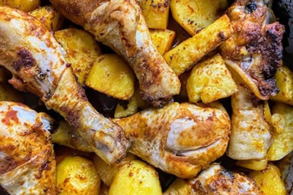 receta - pollo al horno con papas