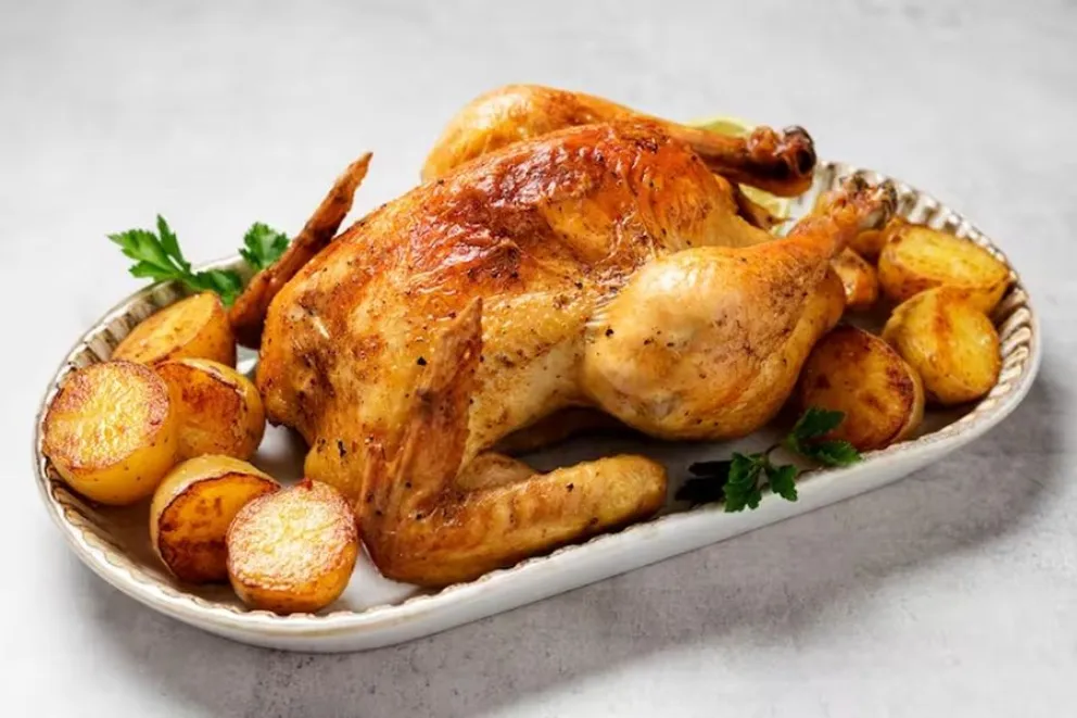 receta - pollo al horno con papas