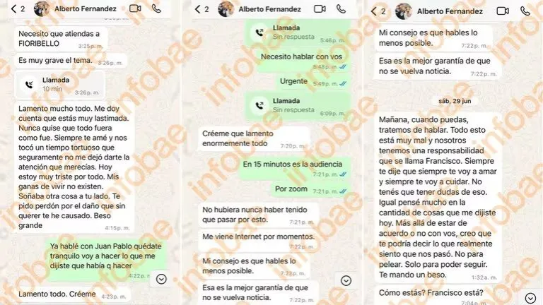 Chats de Alberto Fern&aacute;ndez