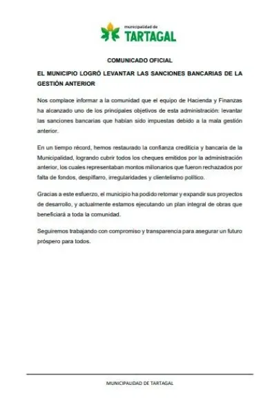 Comunicado Oficial 
