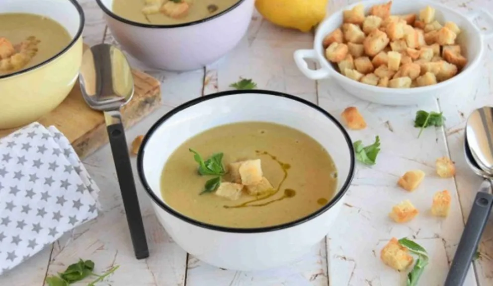 receta - crema de garbanzos y pollo