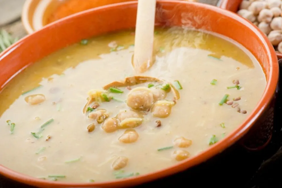receta - crema de garbanzos y pollo