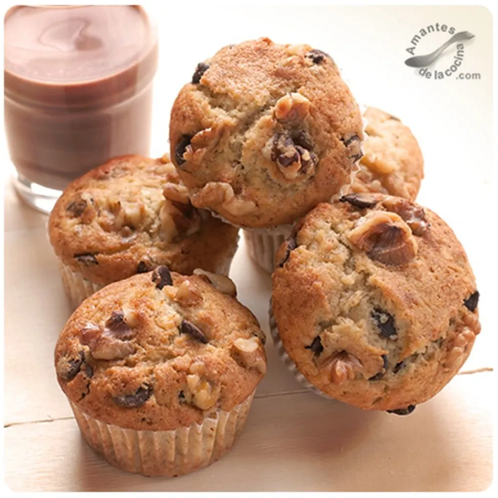 receta - muffins de banana y chocolate