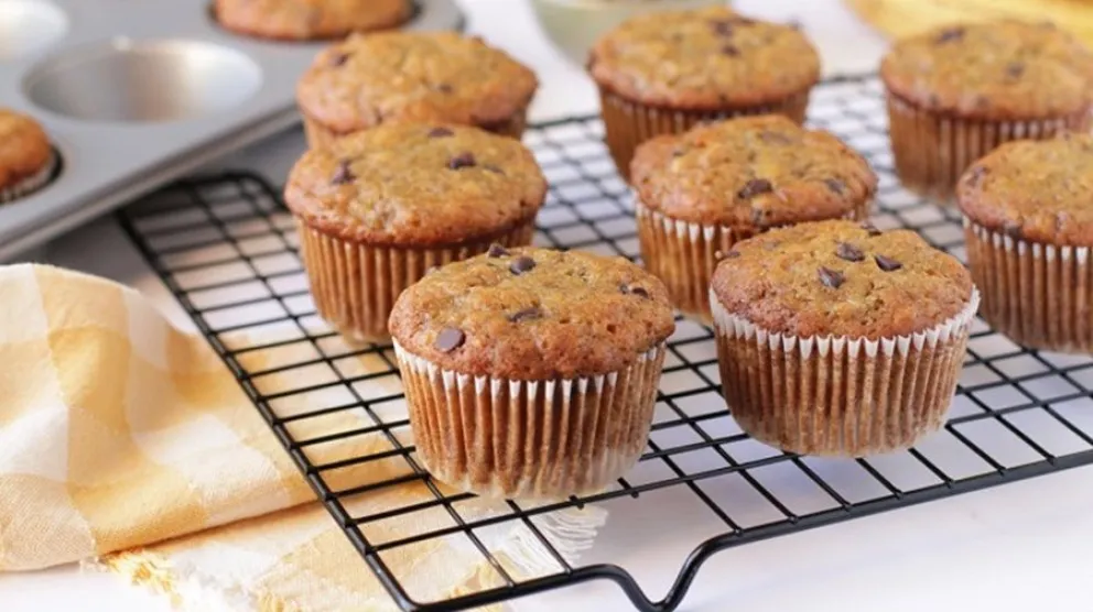 receta - muffins de banana y chocolate