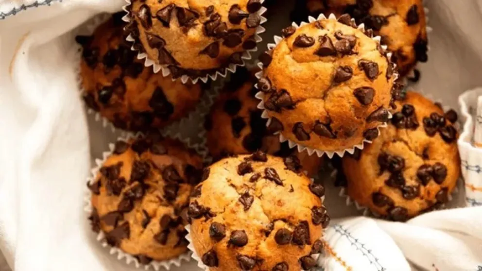 receta - muffins de banana y chocolate