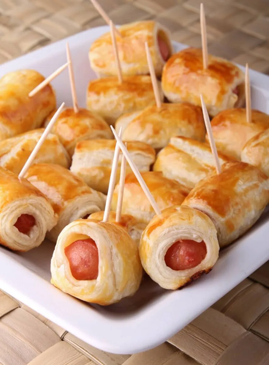receta - salchichas envueltas de hojaldre