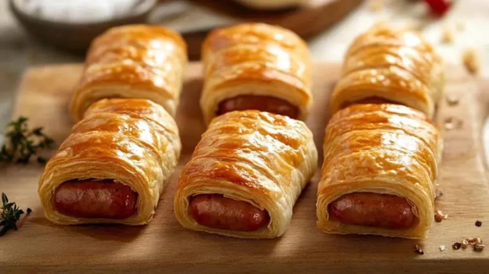 receta - salchichas envueltas de hojaldre