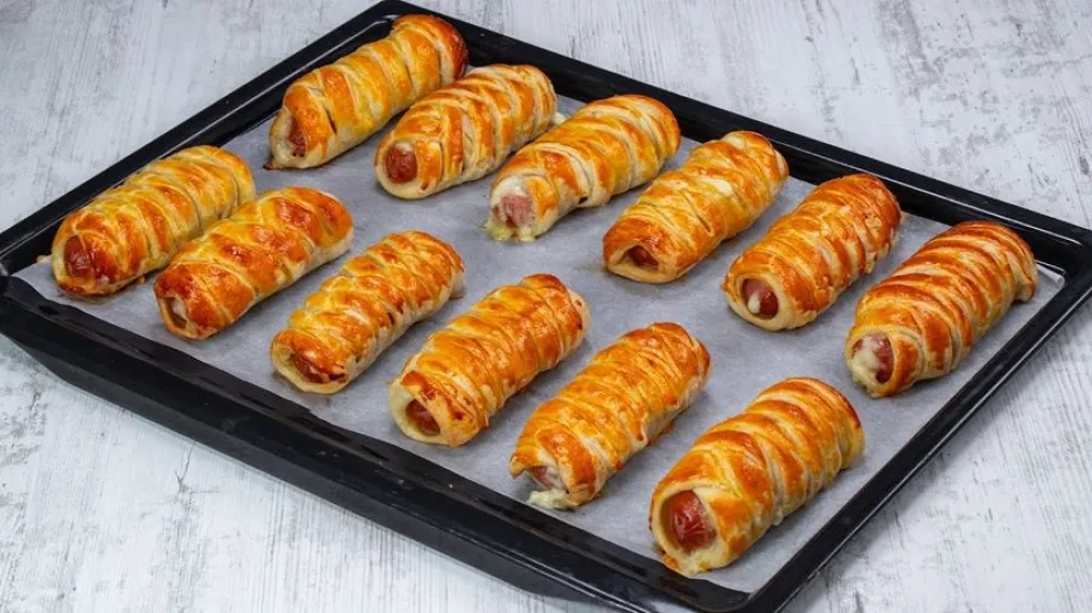 receta - salchichas envueltas de hojaldre