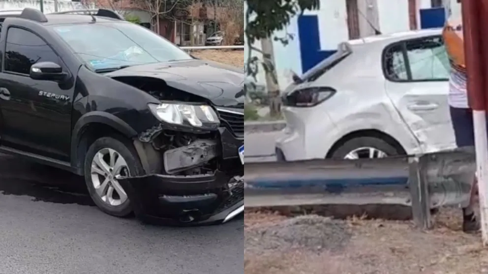 Violento accidente en Avenida Constitución: dos automóviles chocaron entre sí