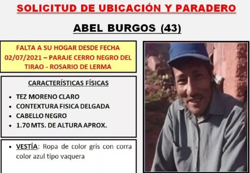 Salte&ntilde;o desaparecido 