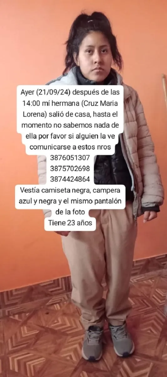 Salte&ntilde;a desaparecida