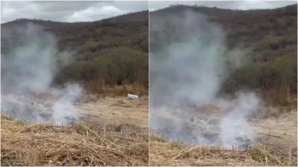 Voraz incendio de un basural a metros del ex peaje Aunor