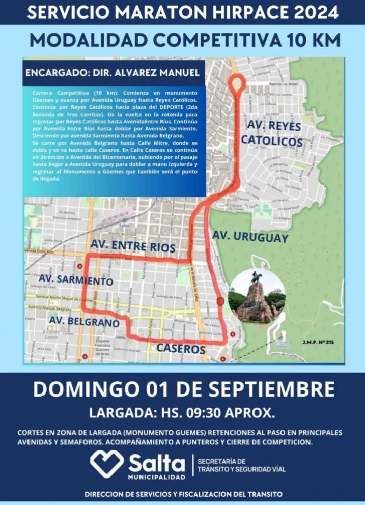 Cortes de tr&aacute;nsito Marat&oacute;n HIRPACE 